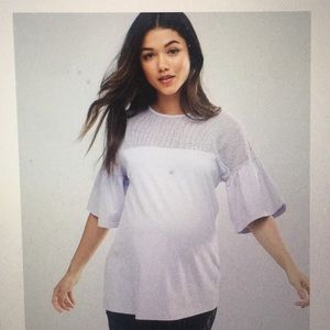 ASOS Maternity Top with Mesh Panel - Lilac